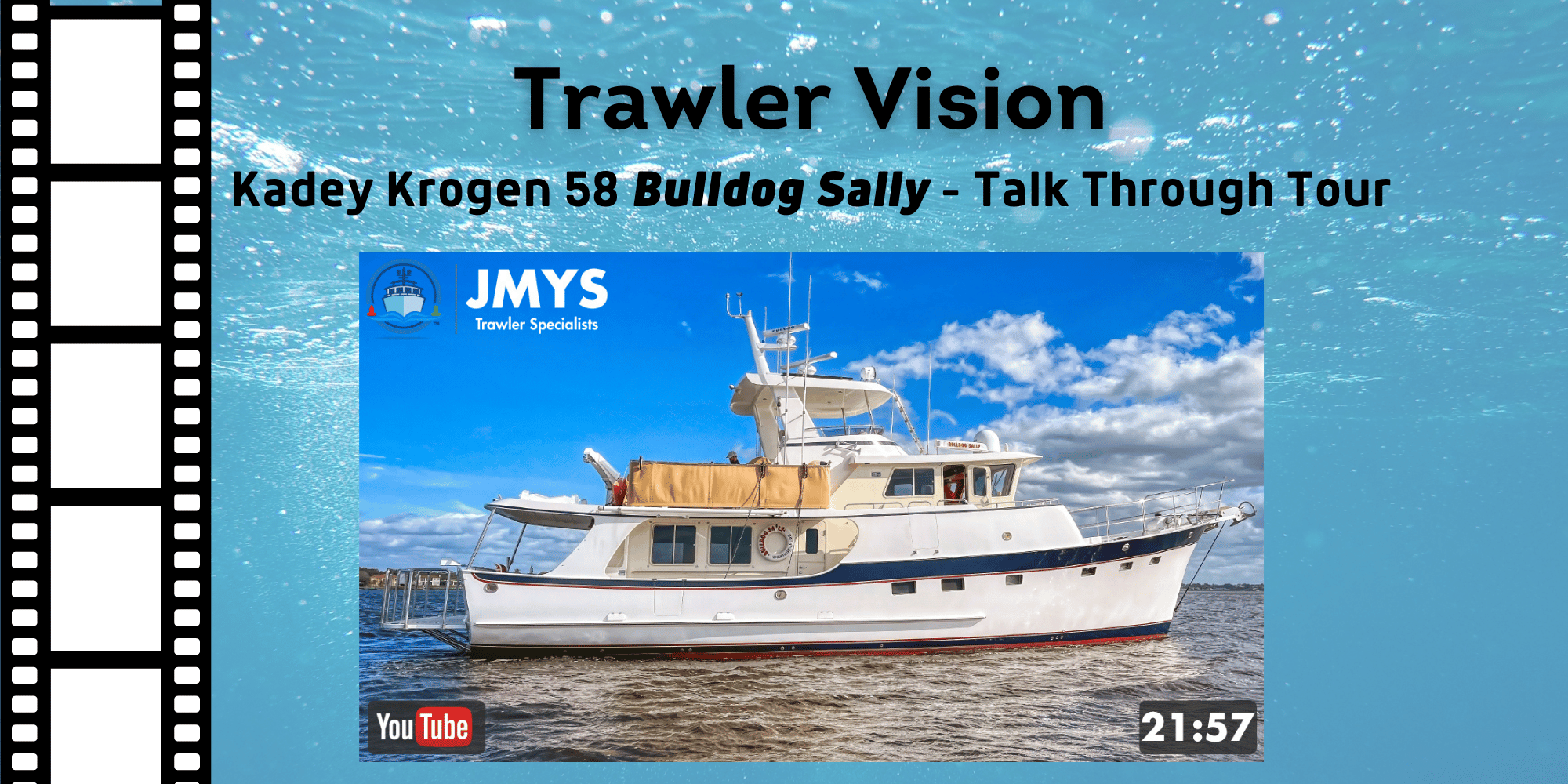 New on Trawler Vision: Kadey Krogen 58 Bulldog Sally Talk Through Tour!