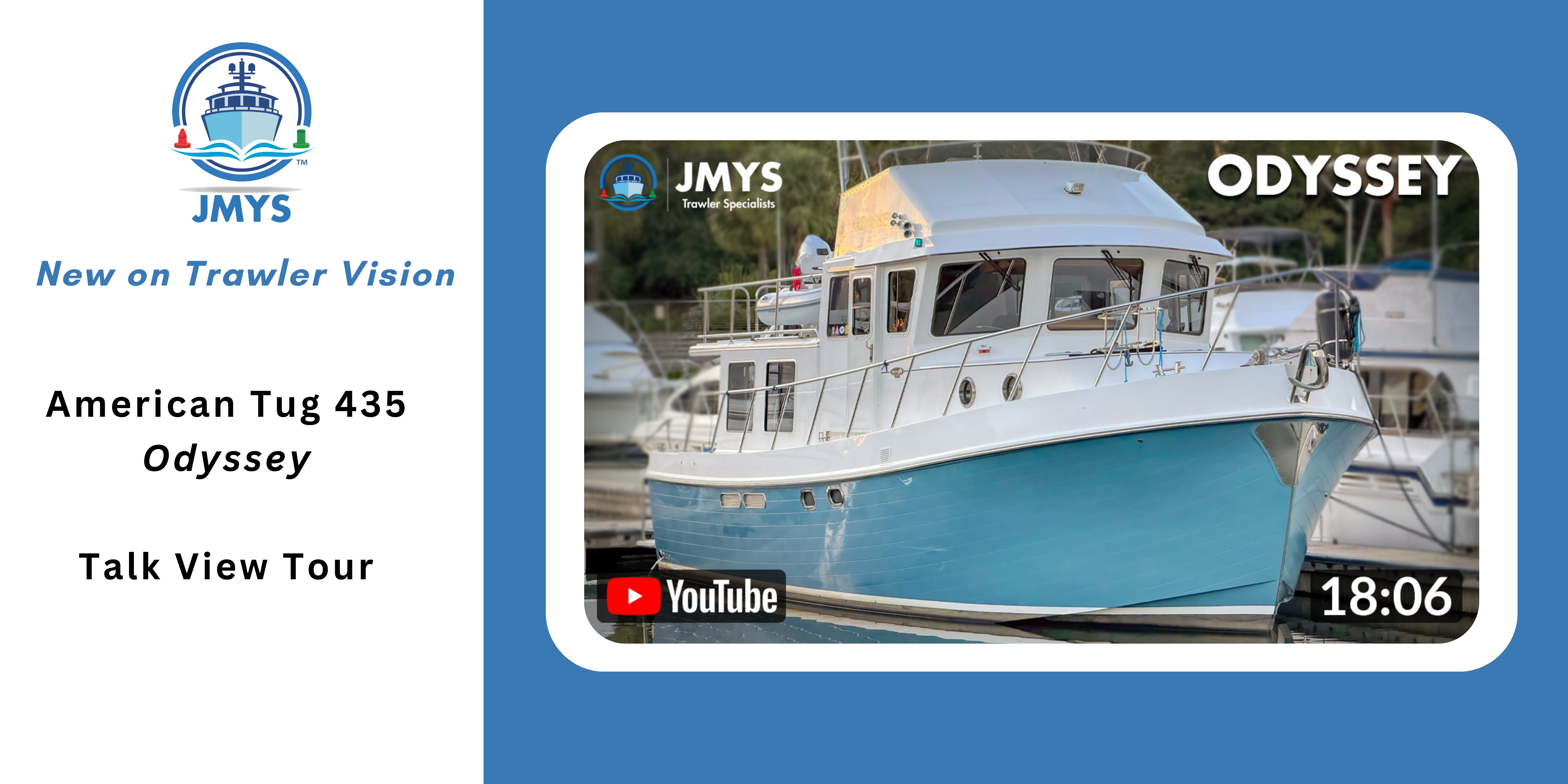 New on Trawler Vision: American Tug 435 Talk View Tour