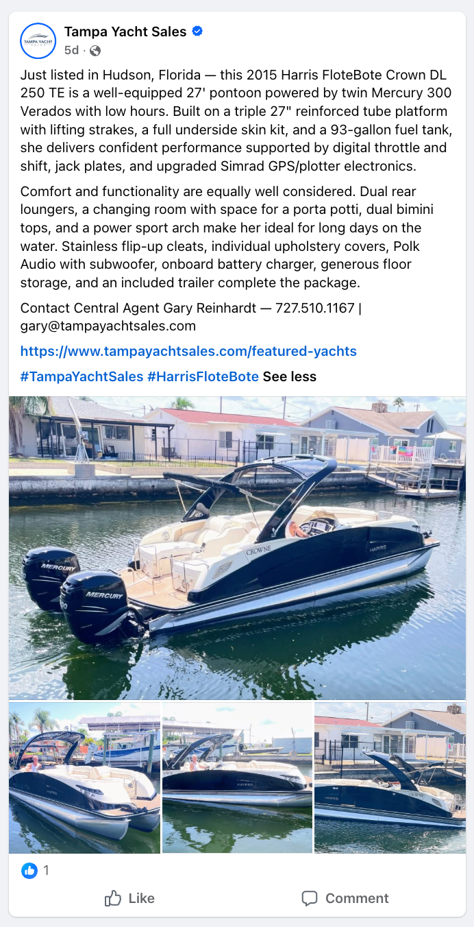 New listing auto-posted to a brokerage page