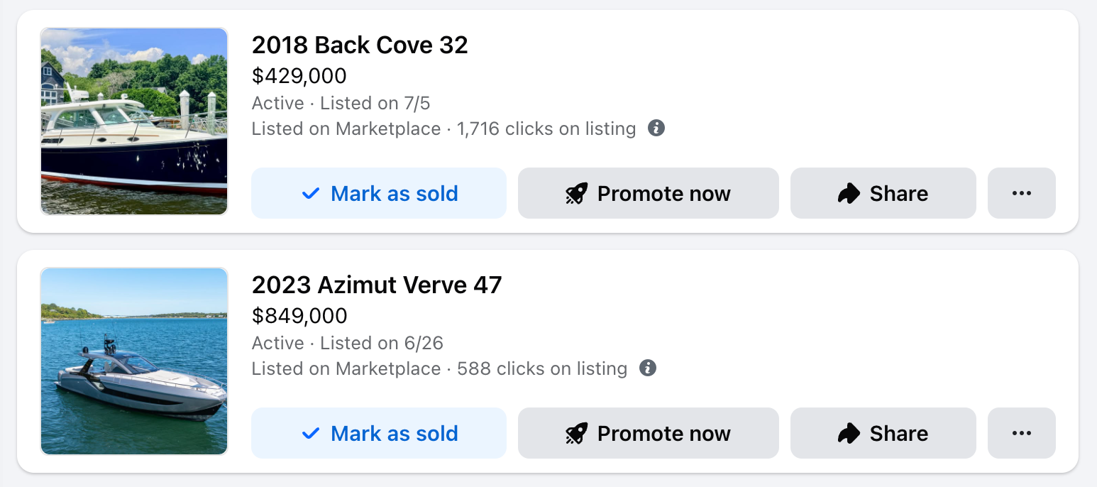Listings surfacing in Marketplace with clicks