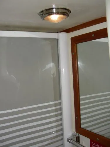 Shower door closed
