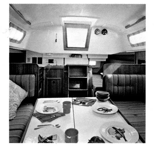 Looking Aft Through Salon Area (Brochure Copy)