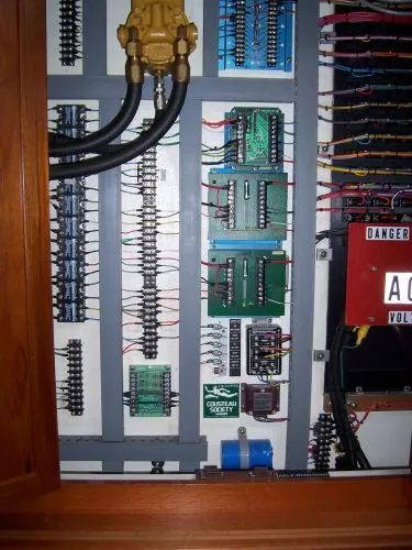 Back side of electrical panel