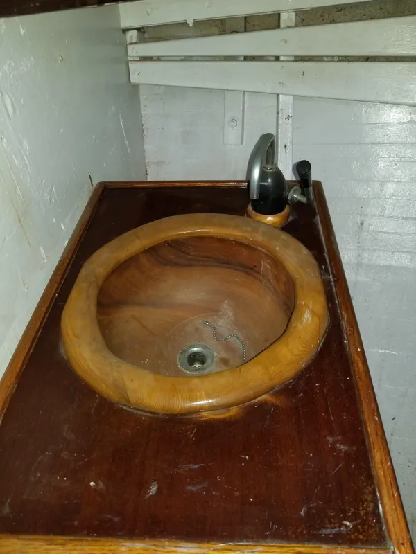 Wooden Sink in Head