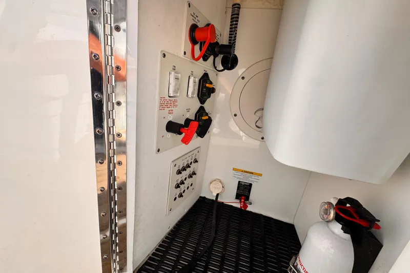 2012 Formula 290 Sun Sport boat interior control panel with safety equipment.