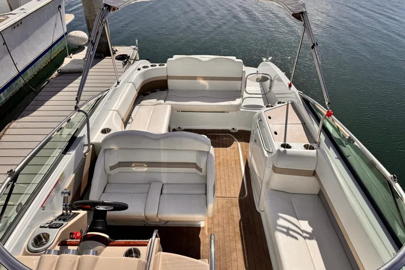 2012 Formula 290 Sun Sport boat interior with spacious seating and elegant design.