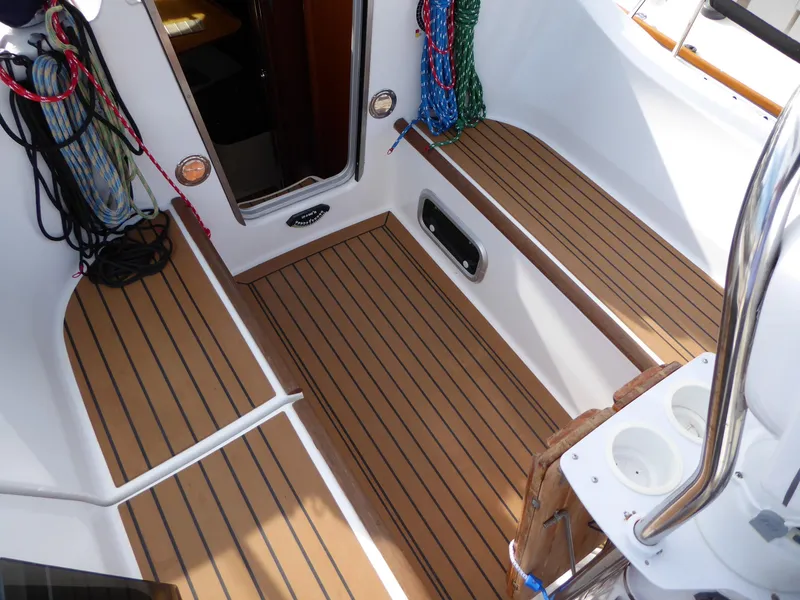 New synthetic teak in cockpit