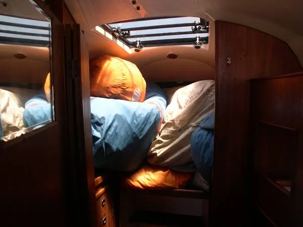 V-Berth Stateroom (Full of Bags of Sails)