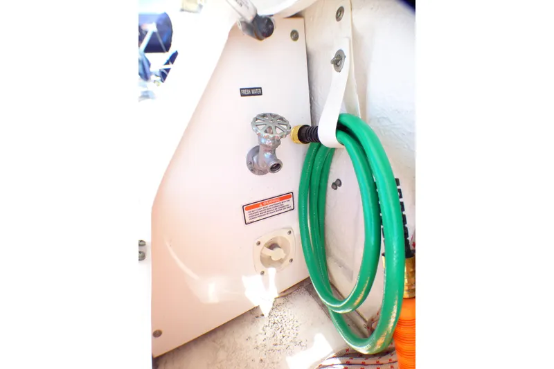 Freshwater hose connection on 2002 Sea Ray 340 Sundancer boat.
