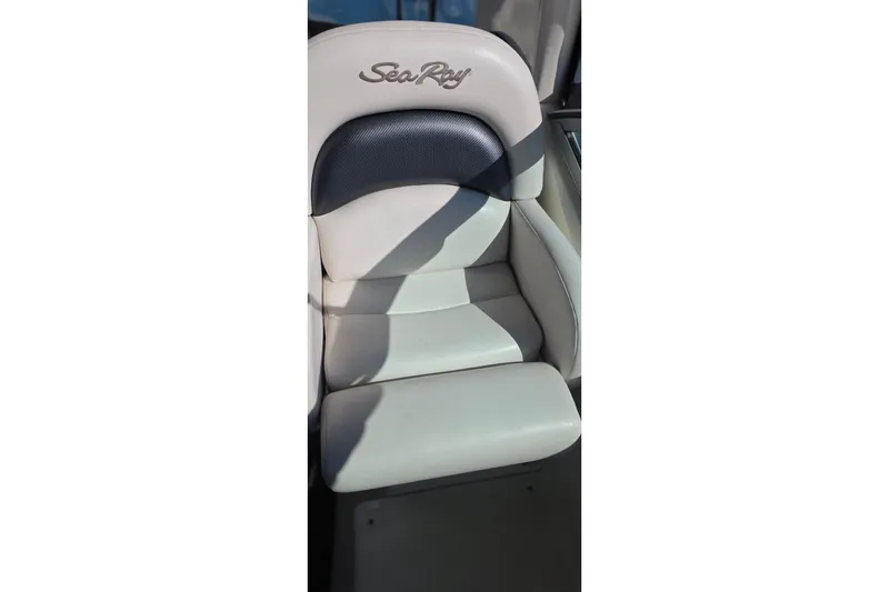 Captain's seat on a 2005 Sea Ray 340 Sundancer boat.