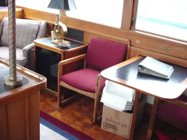 Down to Navigation Station and Starboard Salon