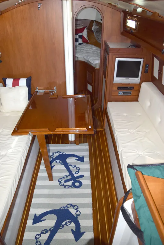 Interior folding table down