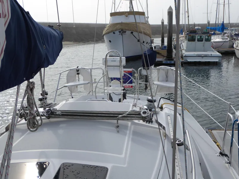 Looking aft on deck