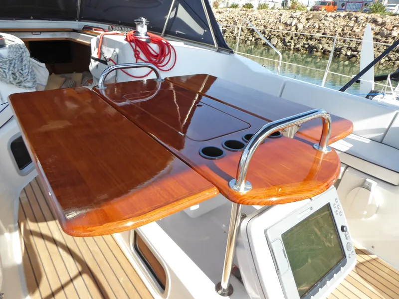 Cockpit table open
