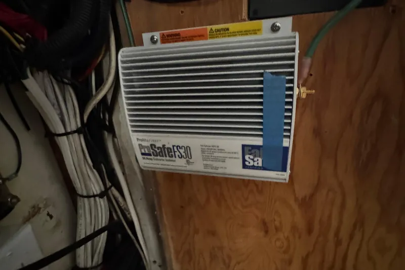 ProSafe FS30 galvanic isolator installed on 1984 Blackfin 32 Flybridge boat.