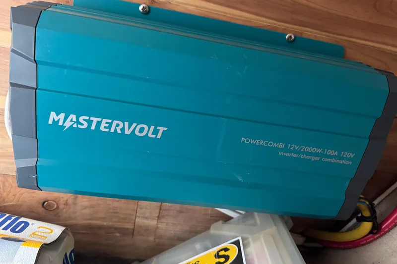Mastervolt PowerCombi inverter/charger on 1984 Blackfin 32 Flybridge boat.
