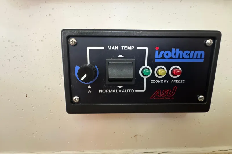 Control panel of Isotherm ASU system on 1997 Catalina 36 MkII yacht.