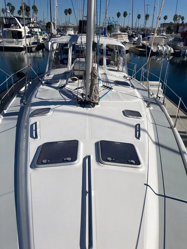 Looking aft from bow