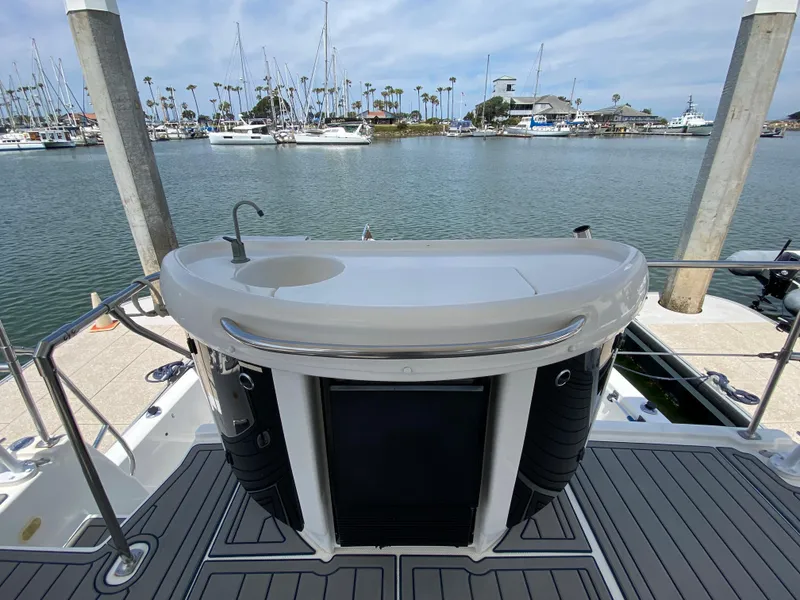 Aft deck bar and Ice/sink