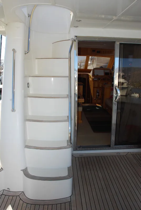 Stairs to aft deck