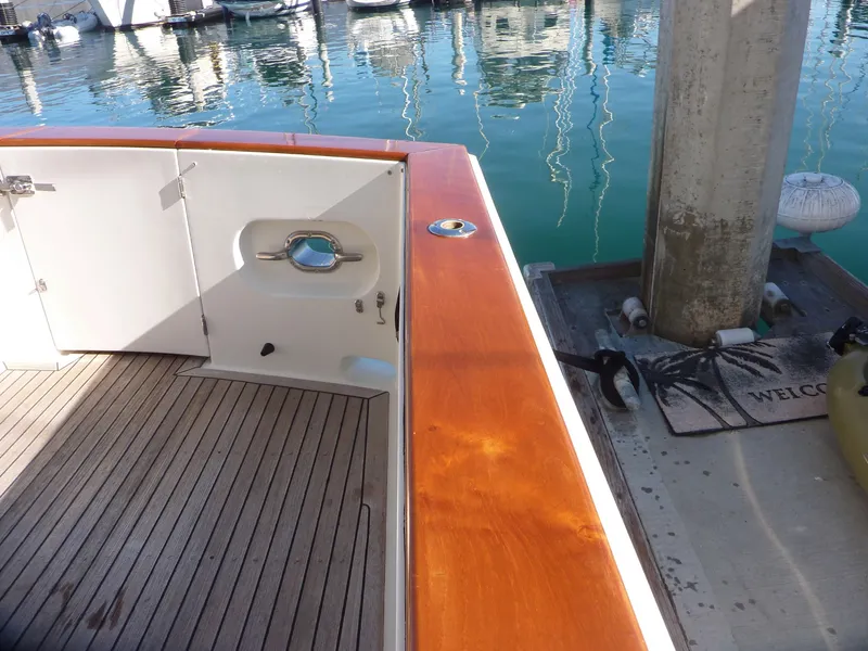 varnished rail (has covers)