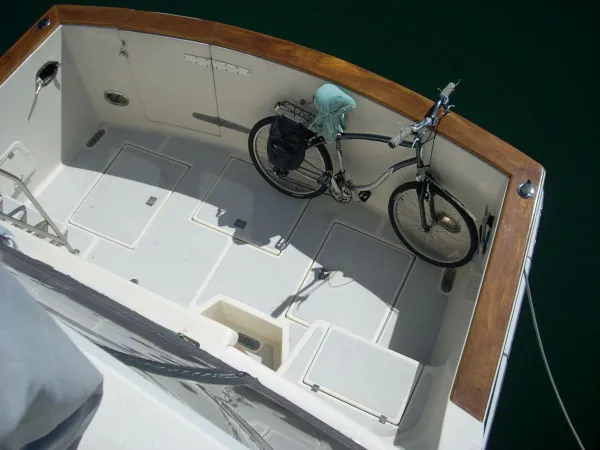 Cockpit w Transom Door and Aft Cabin Entry Door