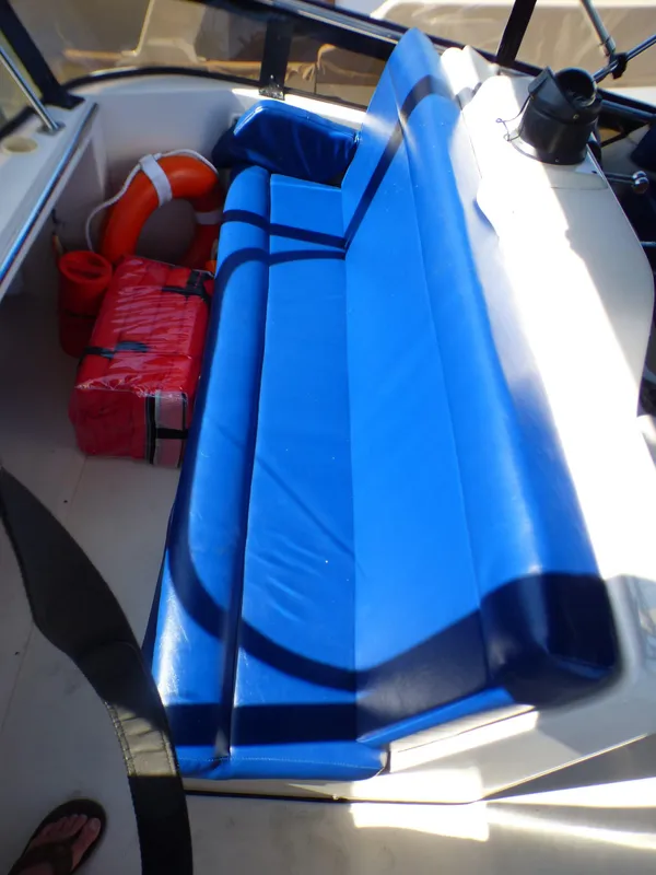 New Upholstery on Flybridge Bench Seat