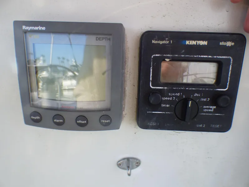 Wind, Speed, Depth Intruments in Cockpit