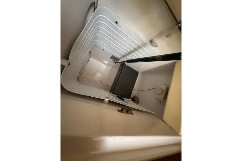 Interior view of a 1999 Hunter Passage 420 sailboat compartment.
