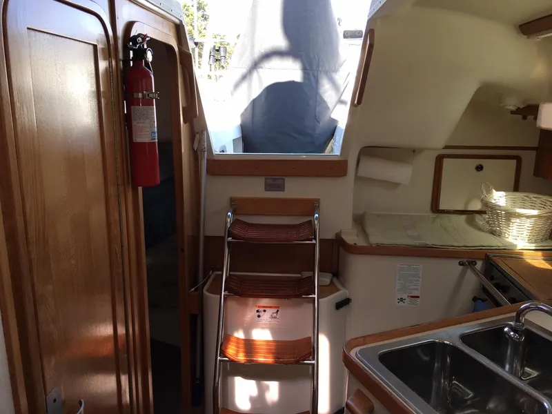 Looking aft