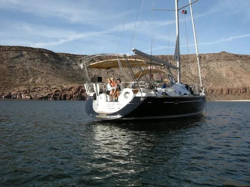 Stern @ anchor Channel Islands