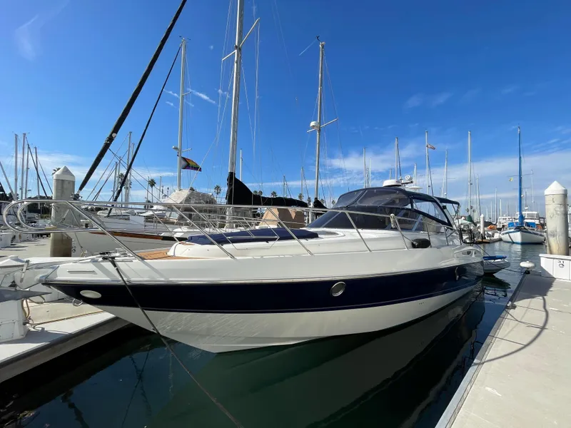 2004 Cranchi Endurance 41 yacht docked in marina.