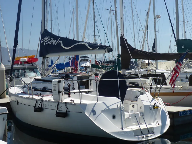 Stern in slip