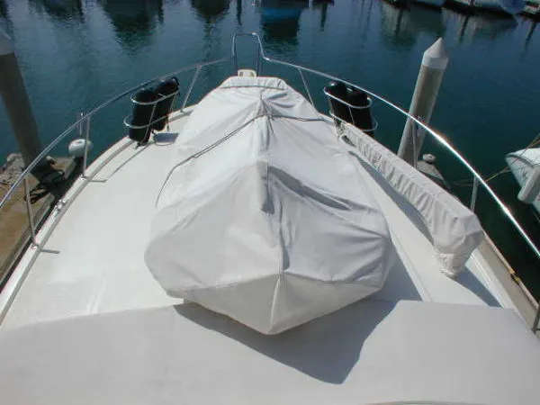 Dingy and Davit With Canvas Cover