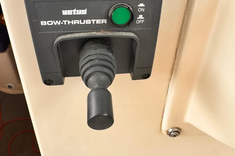 Vetus bow thruster control on 2003 Albin 28 TE boat dashboard.