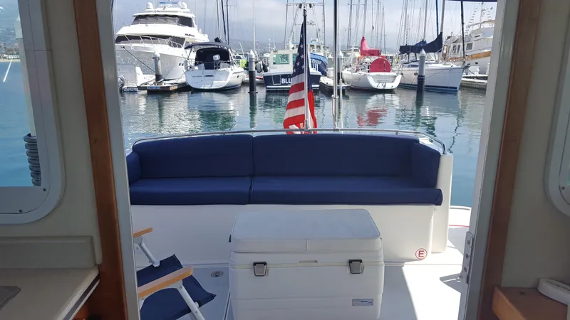 Looking aft to cockpit
