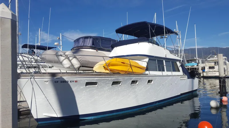 Santa Barbara Sedan Sport Fisher in slip