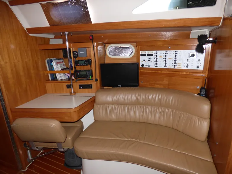 Settee and Nav Station