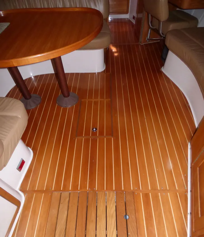Refinished Teak and Holly Sole