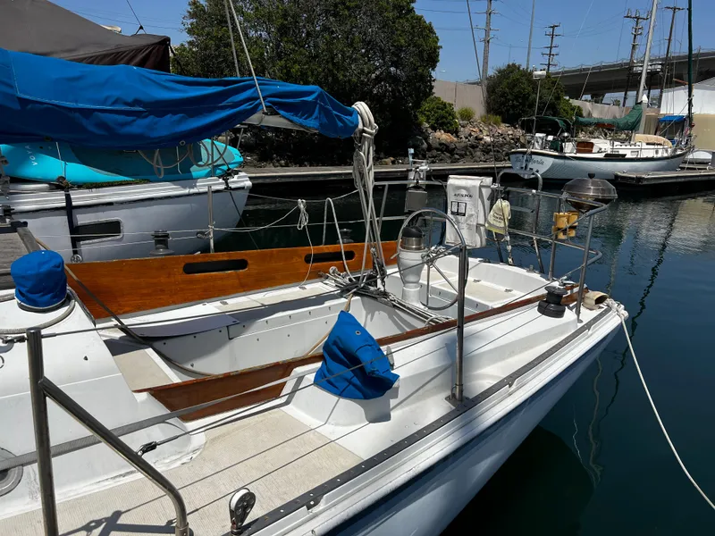 1978 Ericson 35 Sloop sailboat docked in a marina.