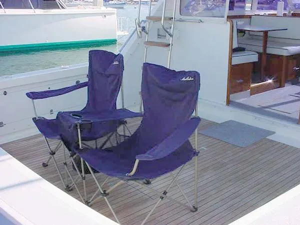 Cockpit with teak deck