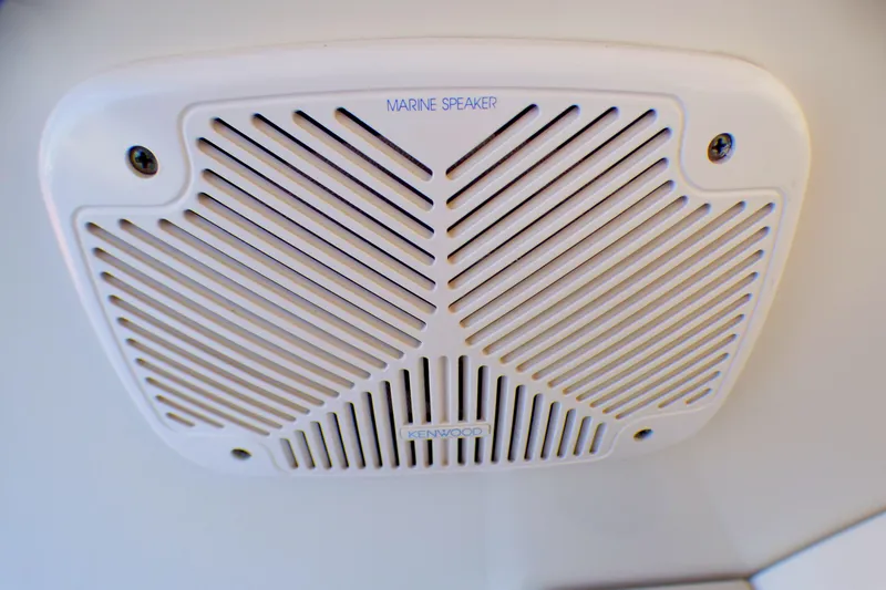 Marine speaker on 2003 Formula 37 PC boat, featuring Kenwood design.