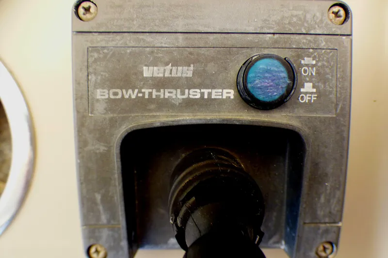 Control panel of a Vetus bow thruster on a 2003 Formula 37 PC boat.