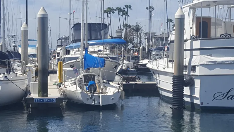 Stern in slip