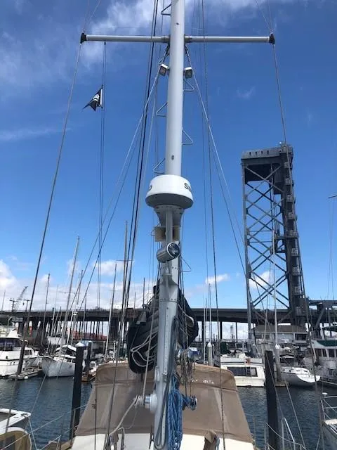 Mast and radar dome