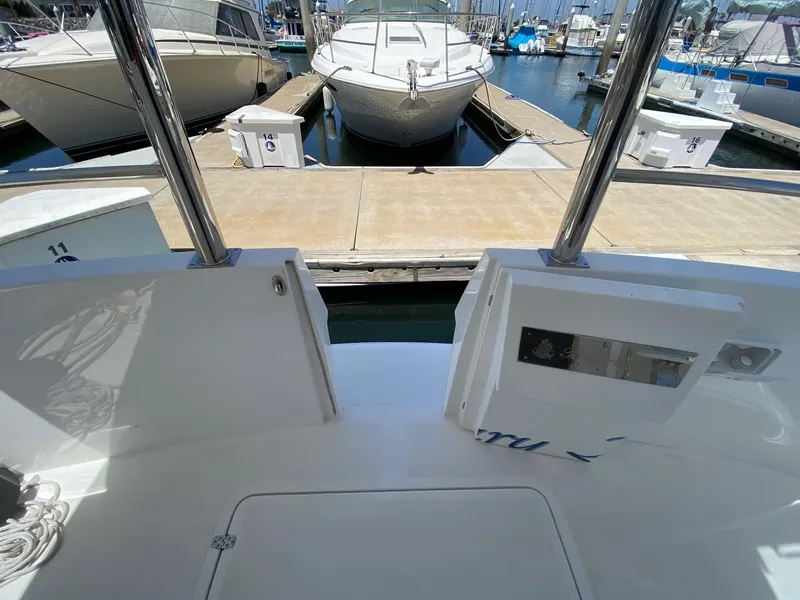 Large aft transom door