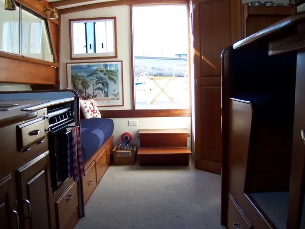 Looking aft