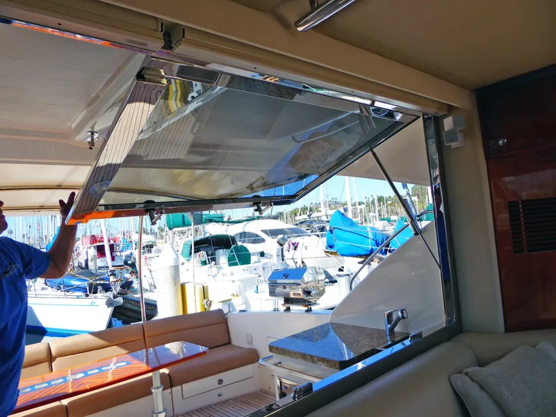 Opening window to cockpit
