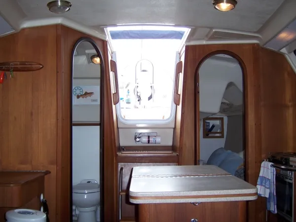 Looking aft