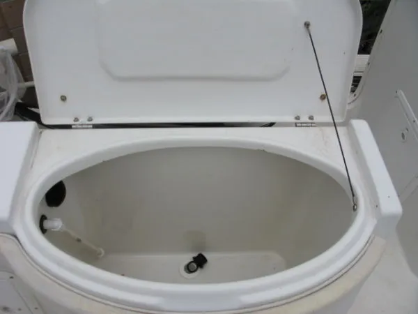 One of three bait tanks